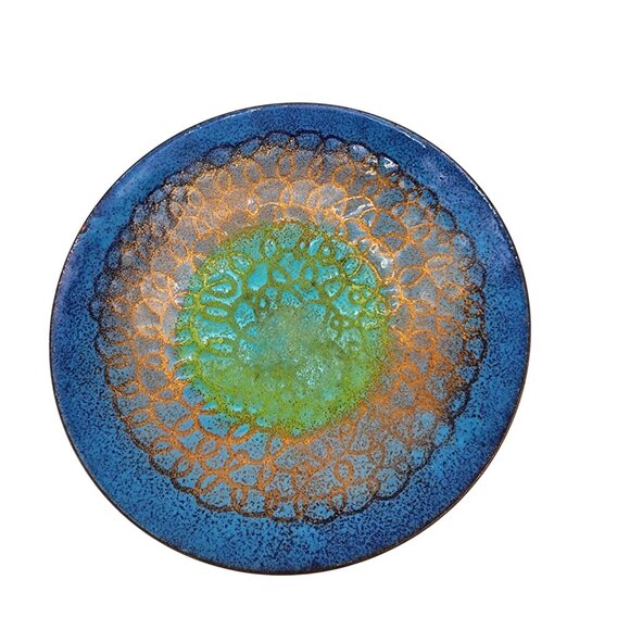 1960's - 70's Enamel on Copper Plate Signed Elly Edwards